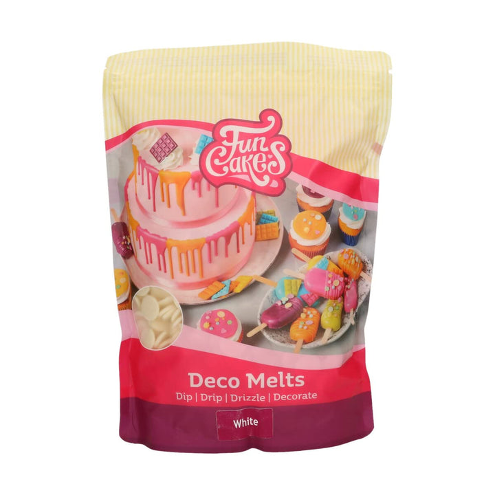 FunCakes Deco Melts White - Dip, Drip, Drizzle & Decorate Baking Melts