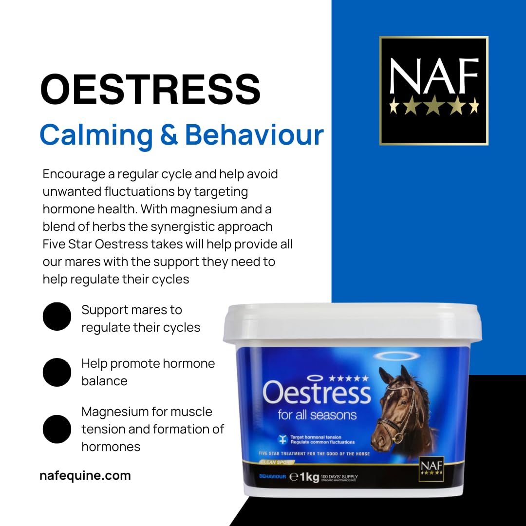 NAF Five Star Oestress Calming Supplement for Mares - 1 kg Powder | Hormonal Support 2