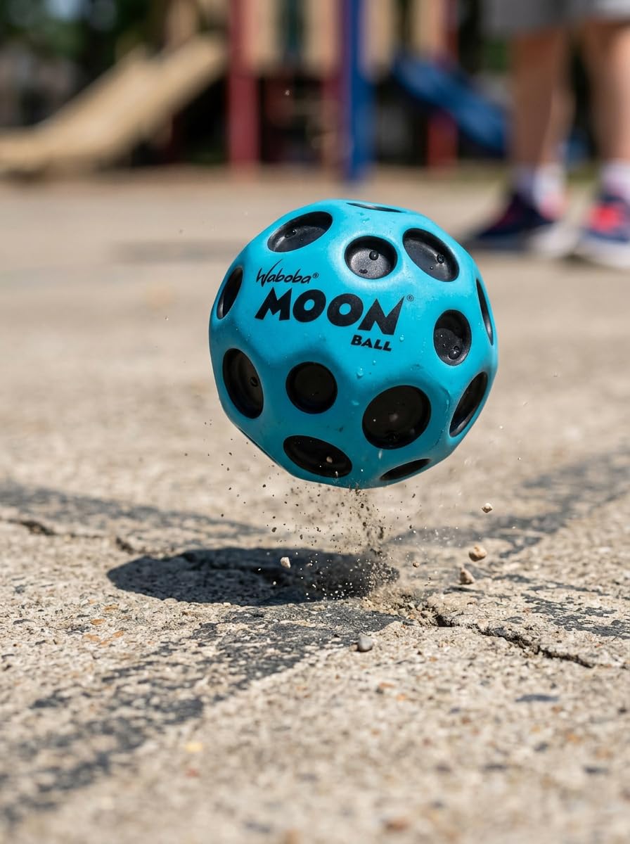 Waboba The Original Moon Ball - Hyper Bouncy Ball for Active Play | Blue | 65mm 6