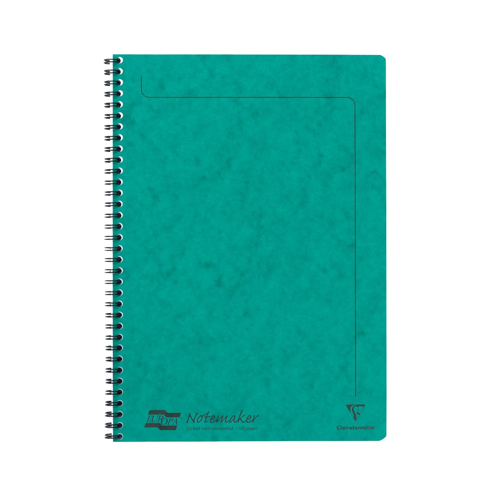Clairefontaine Notemakers Europa Spiral Notebook - A4, Ruled, Green | 90 g/m² Velvet Vellum Paper