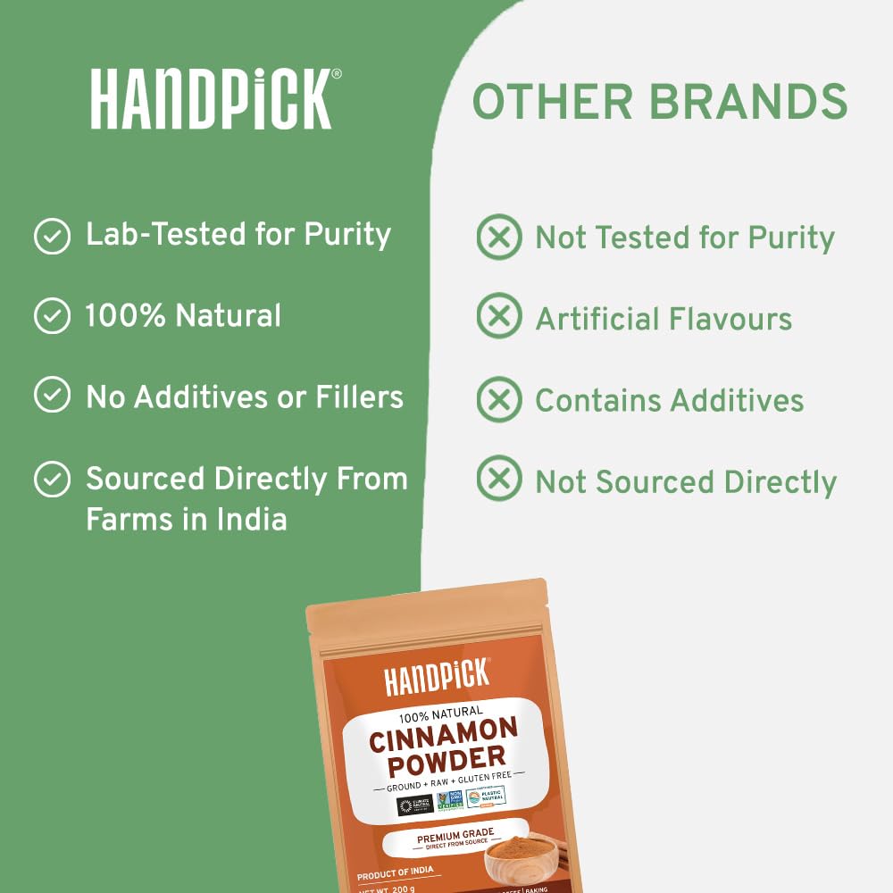 HANDPICK - Cinnamon Powder (200g/7oz) Non-GMO & Raw Ground Cinnamon in Resealable Pouch 6