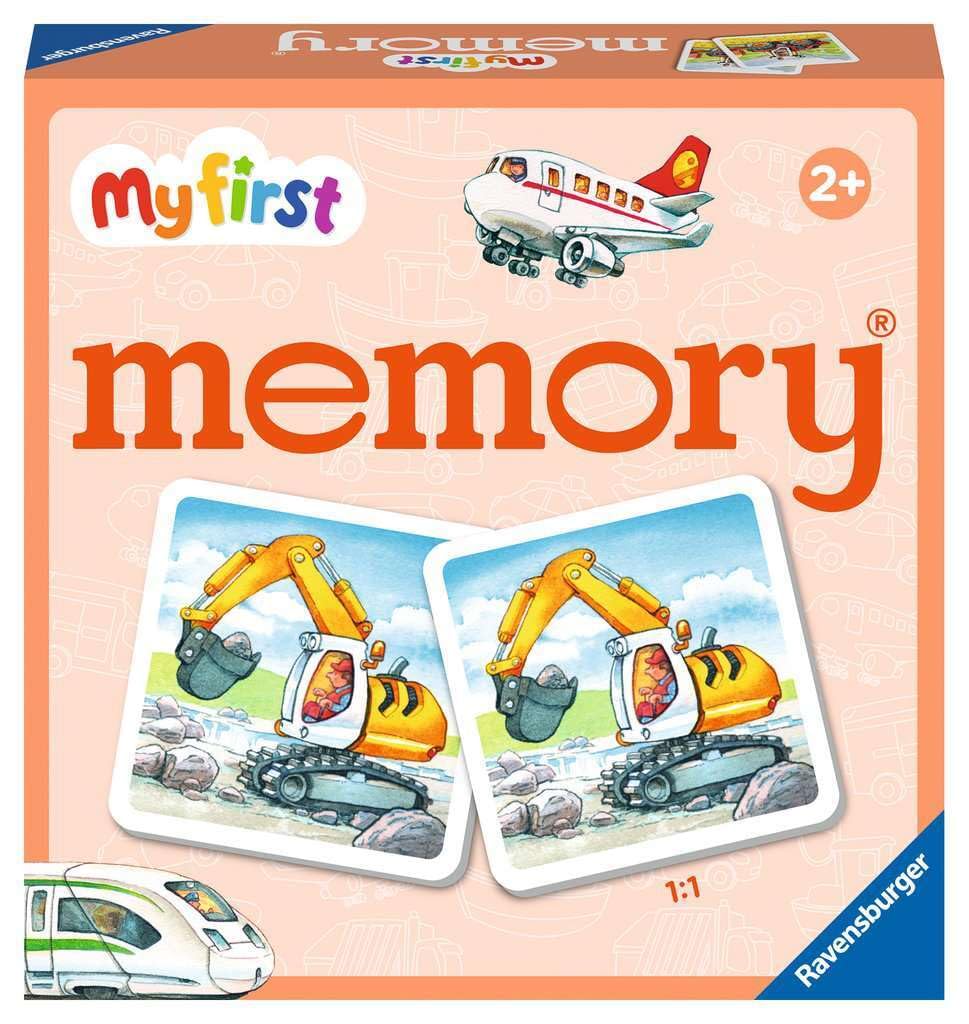 Ravensburger My First Memory Game - Vehicles | 24 Cards | Ages 2+ | Travel Game