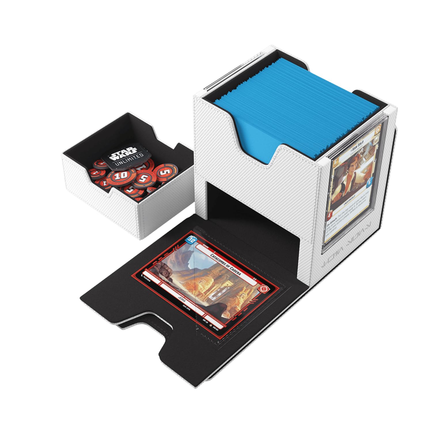 Gamegenic Star Wars: Unlimited Twin Suns DECK POD - White/Black