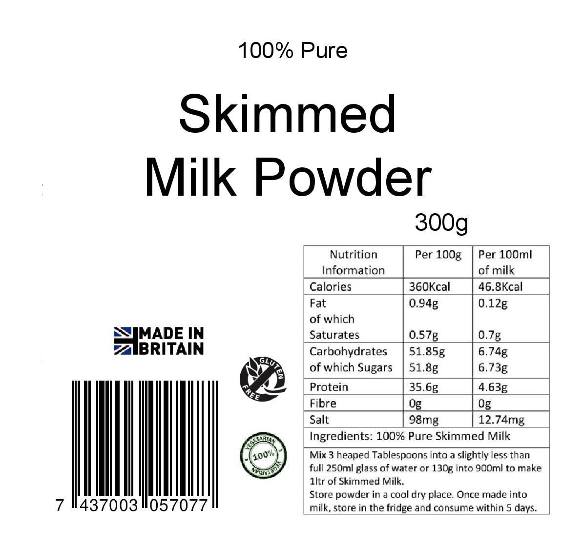 yourhealthstore 100% Pure Skimmed Milk Powder - Gluten Free, Vegetarian | 300g Pouch 3
