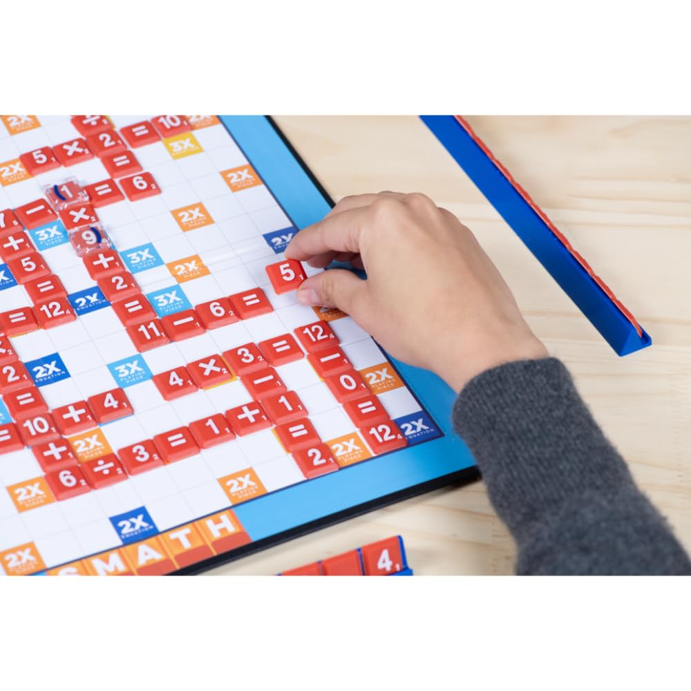 Pressman Smath Game - Math Skills Builder | Crossword Style Play | 2-4 Players Ages 6+ 4