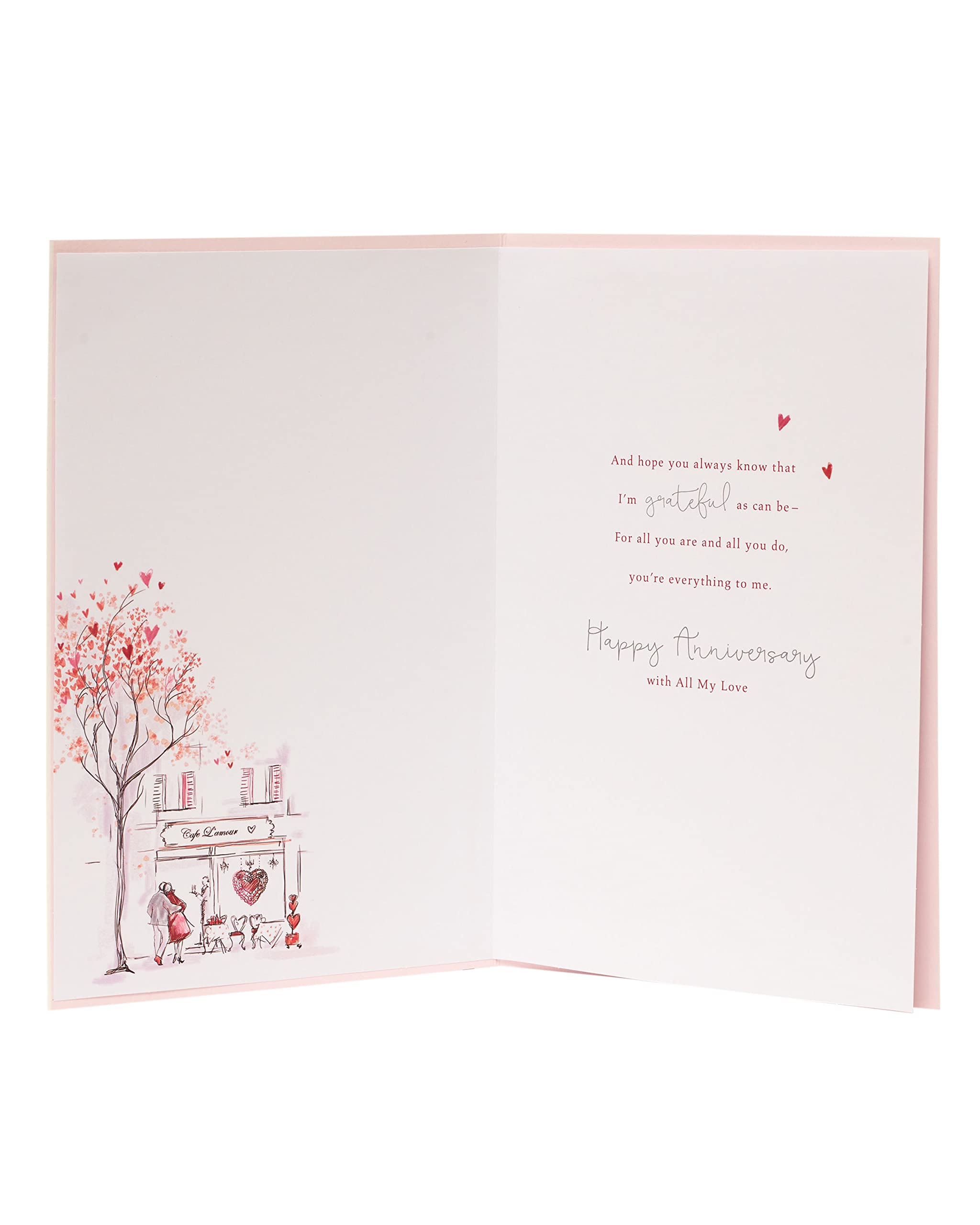 UK Greetings Anniversary Card for Wife | Heartfelt Design with Red Foil & Bow | FSC Certified 2
