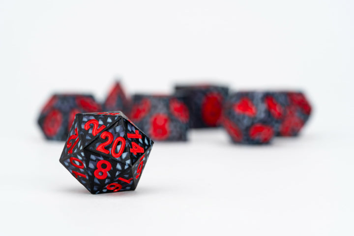 Metallic Dice Games Dragon Storm Black Dragon Scales Liquid Core Dice Set
