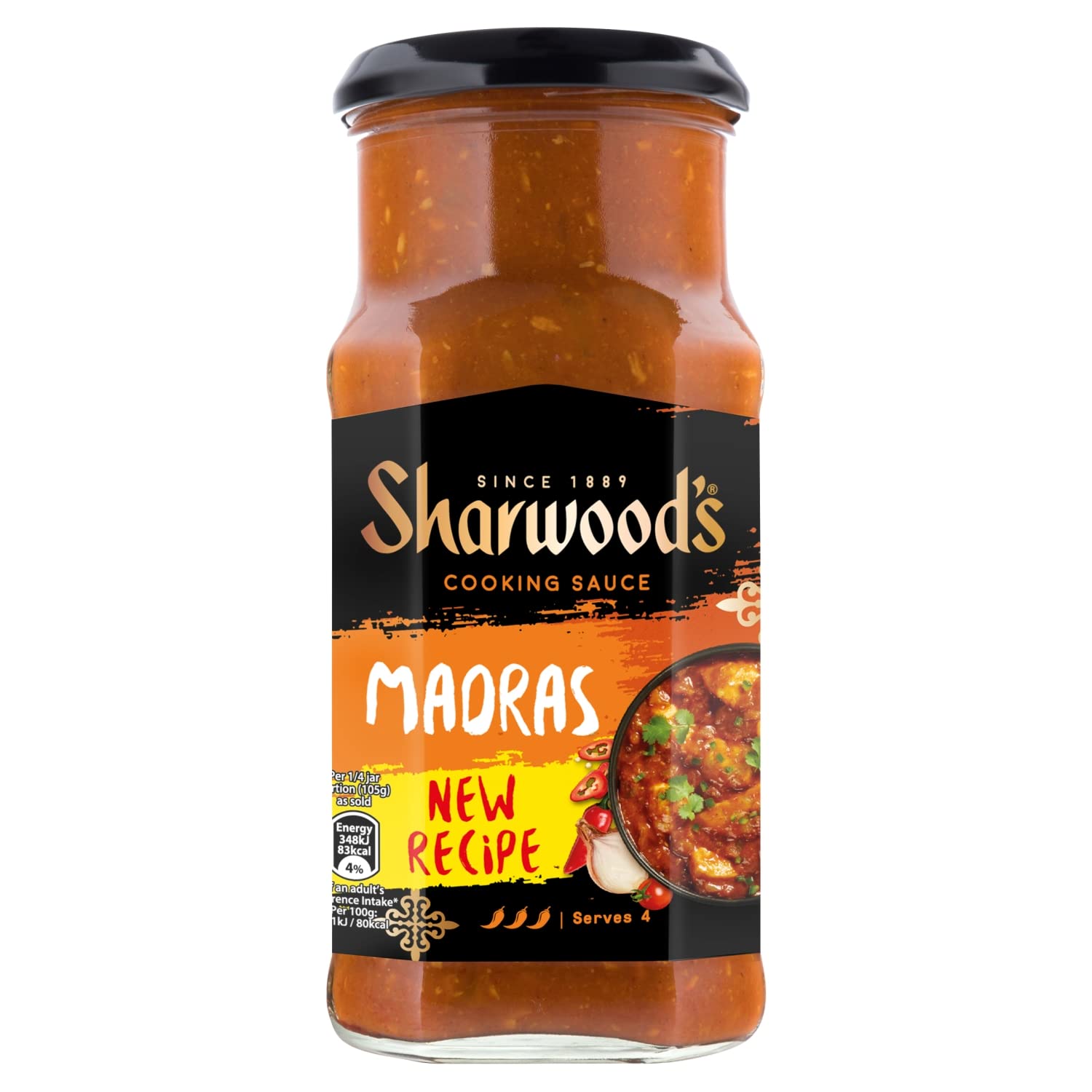 Sharwood's Madras Curry Sauce - Cooking Sauce, 420 g Jar 1