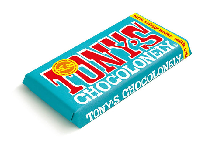Tony's Chocolonely Milk Chocolate with Crispy Wafer & Cookie Pieces - 180g, Belgian Fairtrade