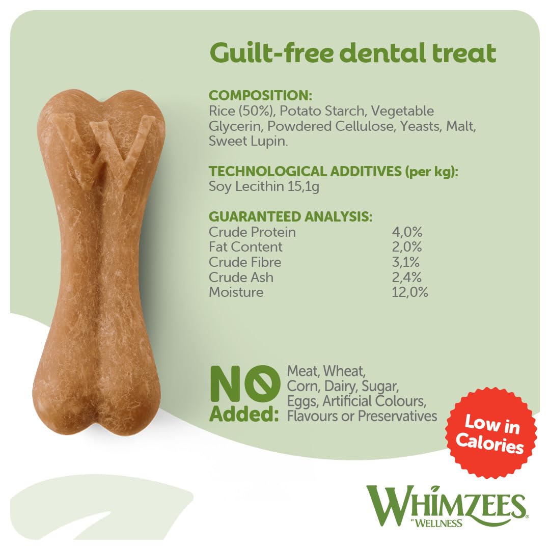 WHIMZEES Variety Box Dog Dental Sticks - Size M, 40 Count | Grain Free | Chamomile Flavor 5