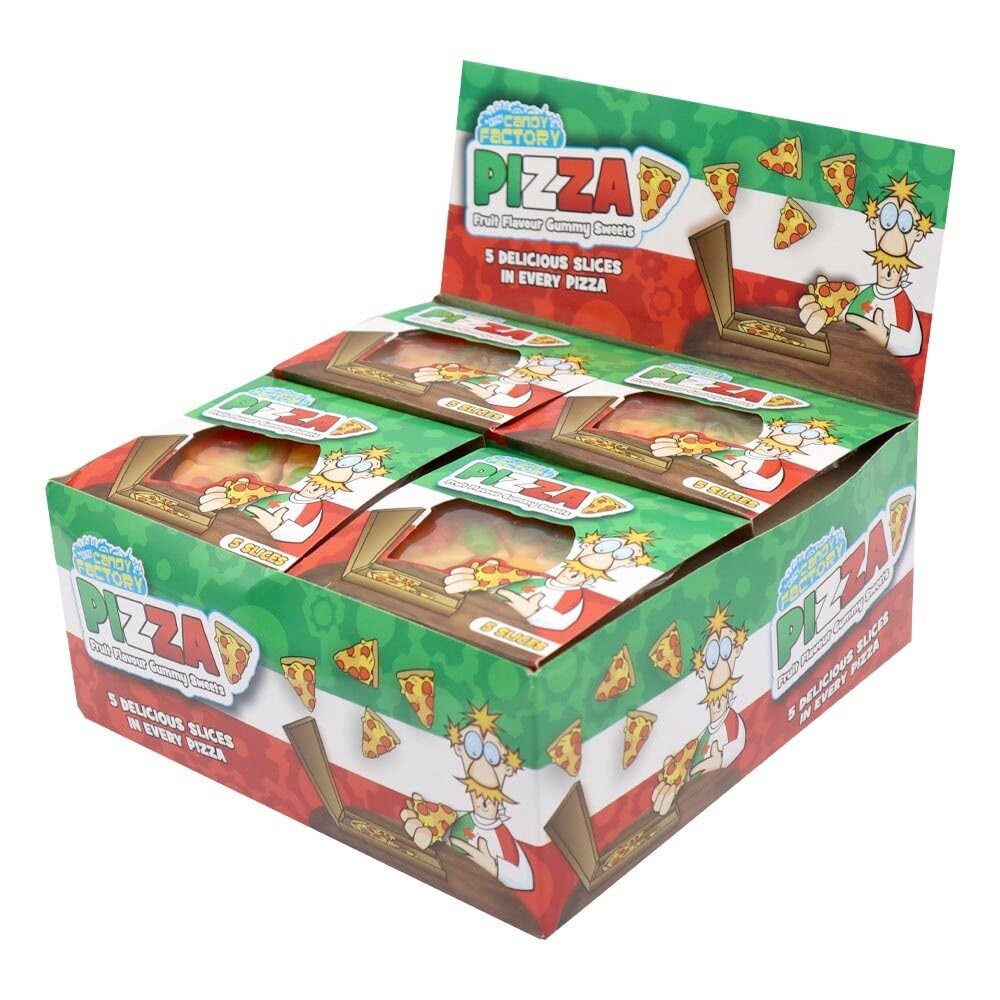 Crazy Candy Factory Pizza Slices Fruit Flavoured Gummies - 24 Pack Multipack | Chewy Candy 1