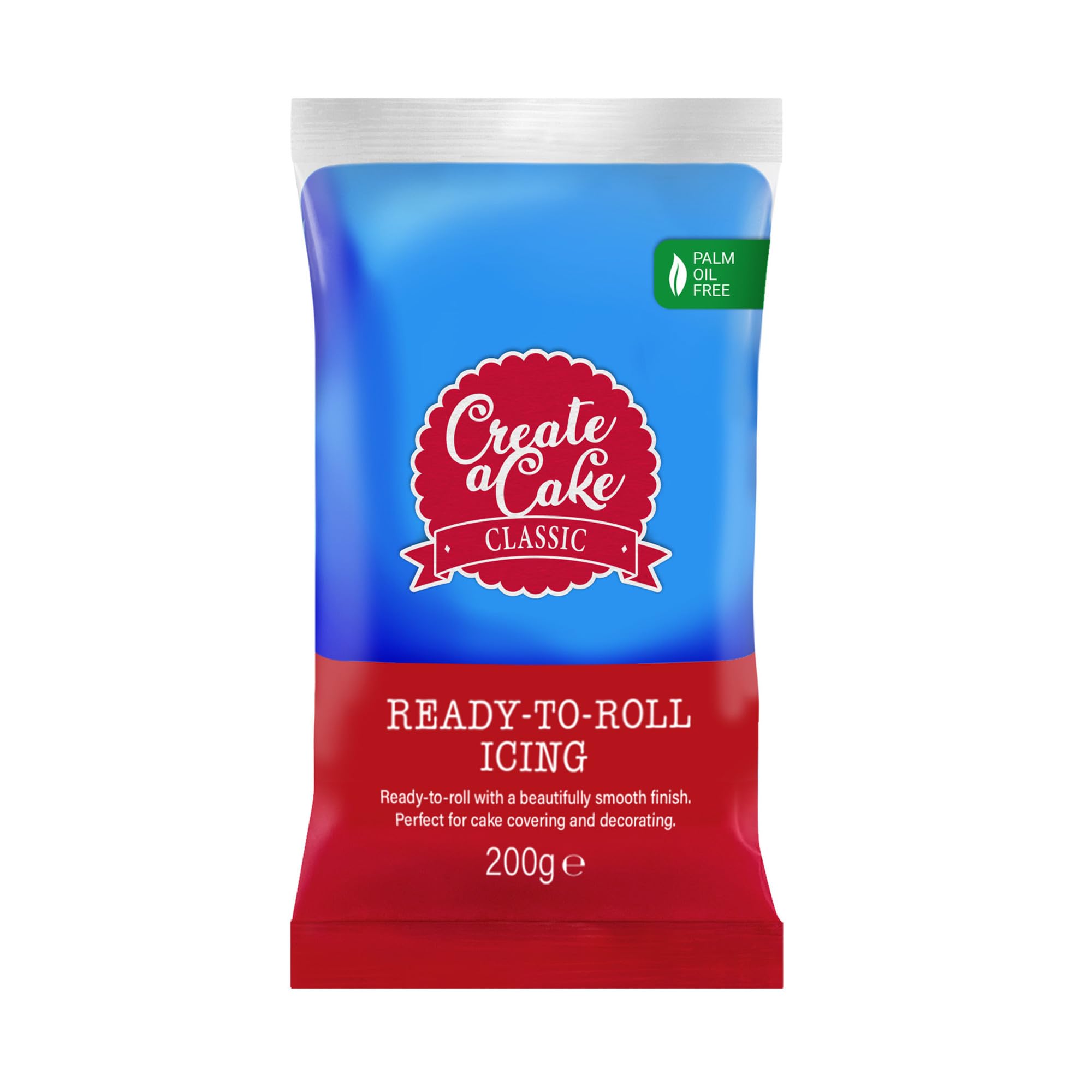 Create A Cake Ready To Roll Icing - Blue Fondant Sugar Paste | 200g | Palm Free 1