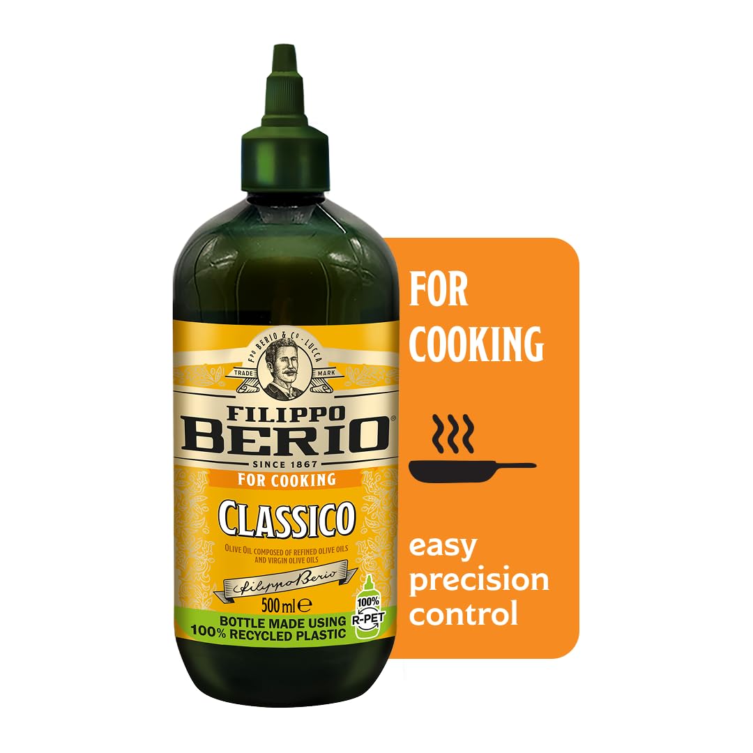 Filippo Berio Classico Olive Oil - Versatile Flavor, Squeezable Bottle | 500ml 4