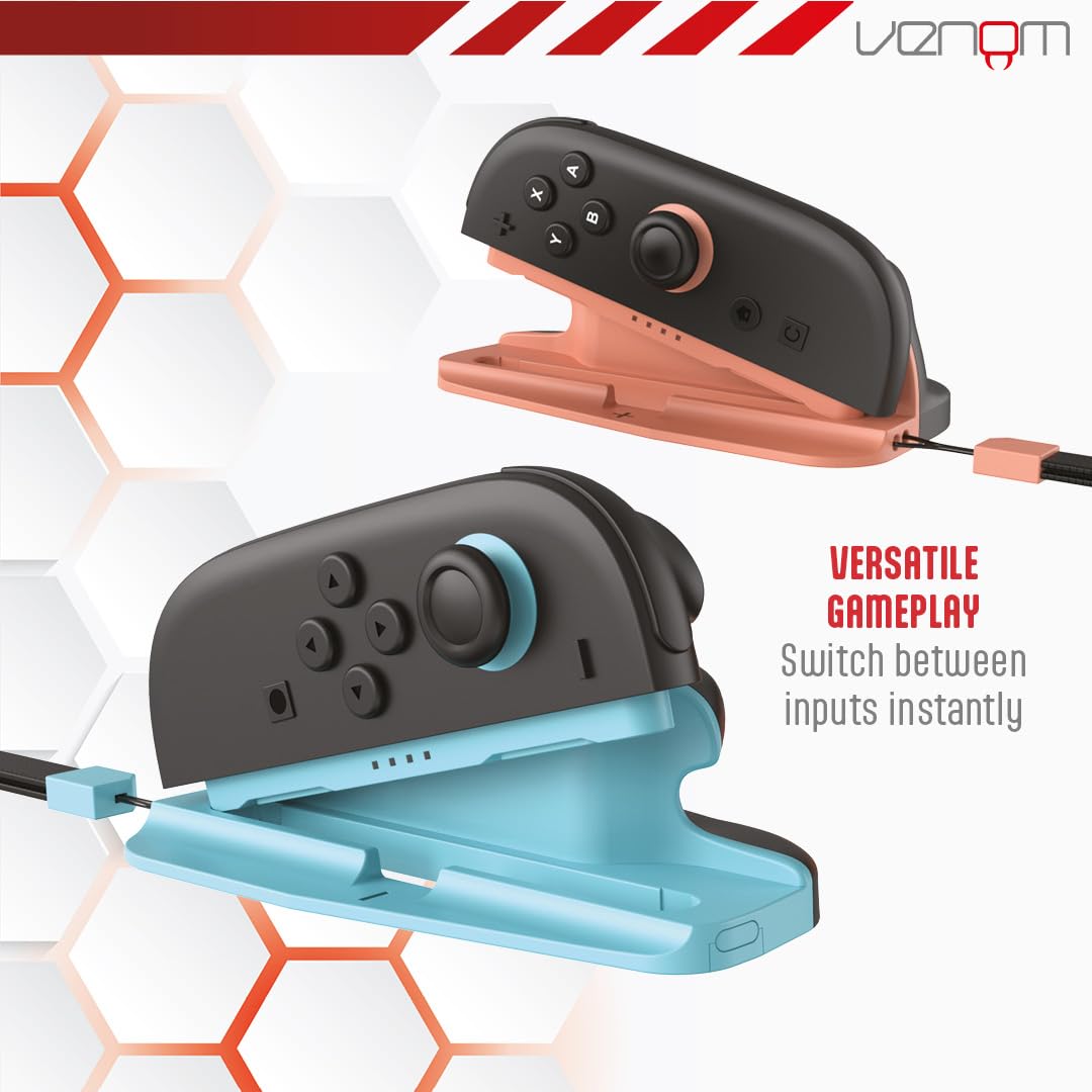 Venom Nintendo Switch 2 Joy-Con Mouse Mode Converters Twin Pack with Wrist Straps 12