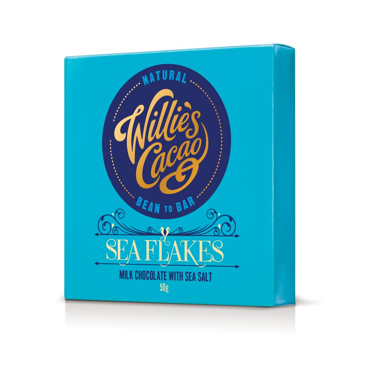 Willie's Cacao Bar - Sea Flakes, Milk Chocolate with Cornish Salt - 50g 1