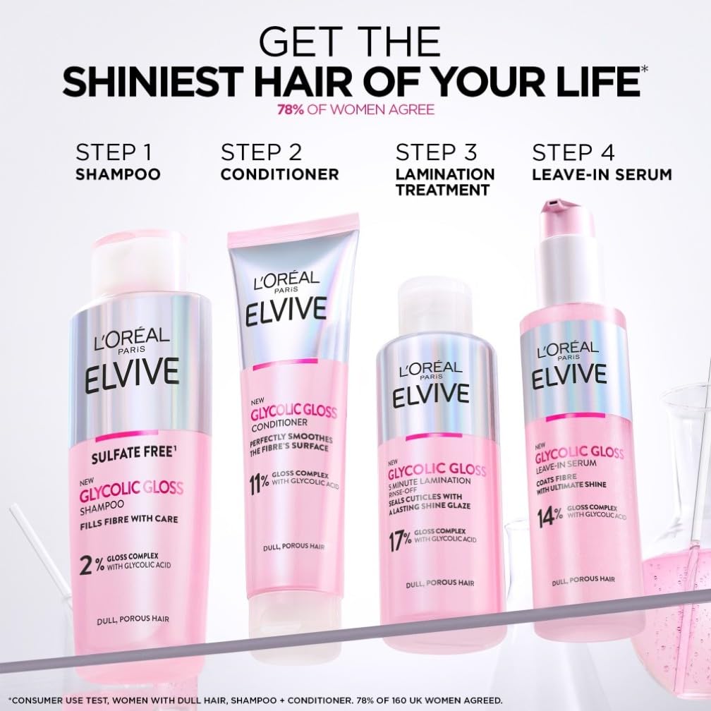 L'Oreal Paris Elvive Glycolic Gloss Conditioner - Smooth & Shiny Hair | 150ml 7