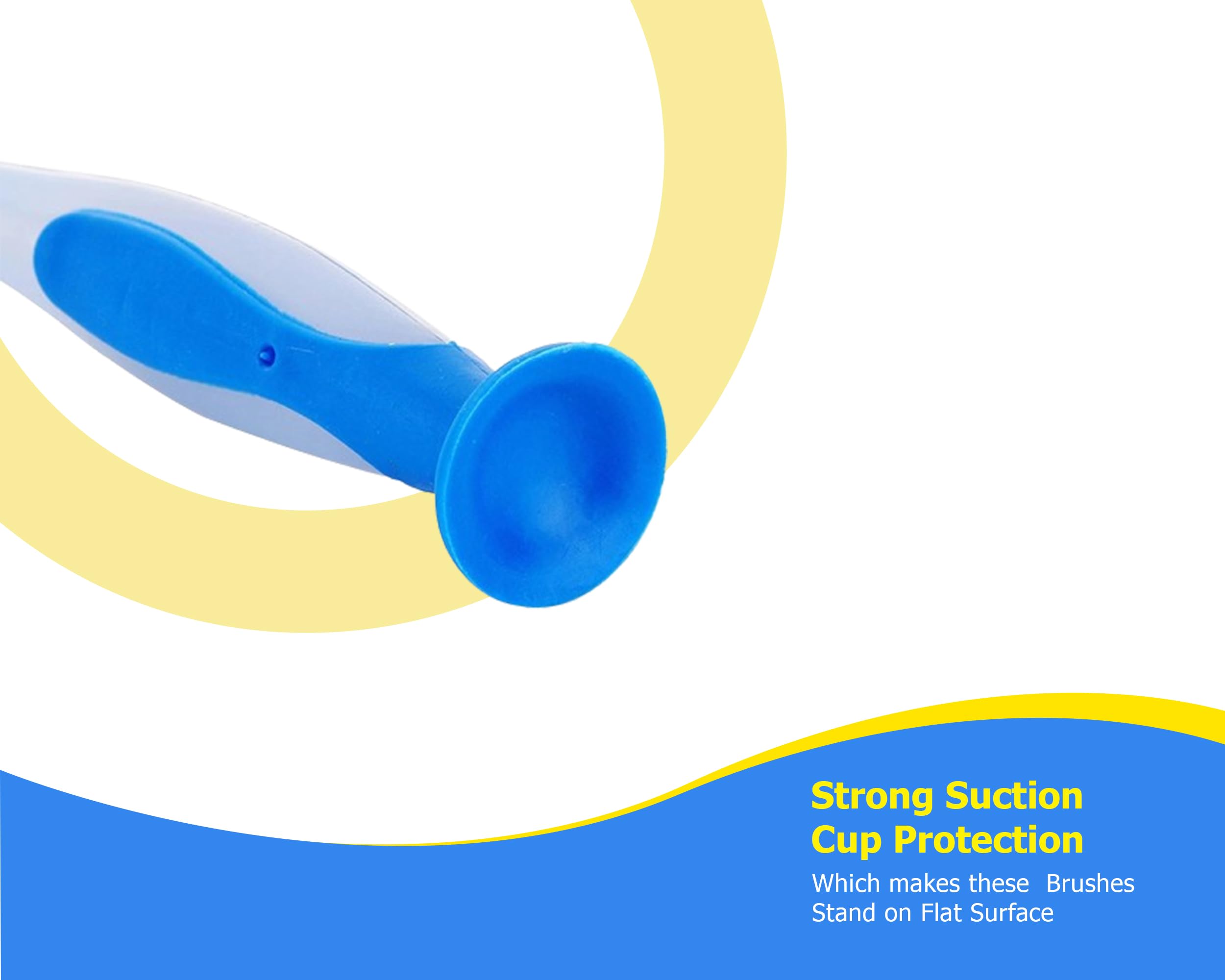 Zuvo Kitchen Scrub Brush - Long Handle with Suction Cup | Durable PET Bristles | Pack of 3 4