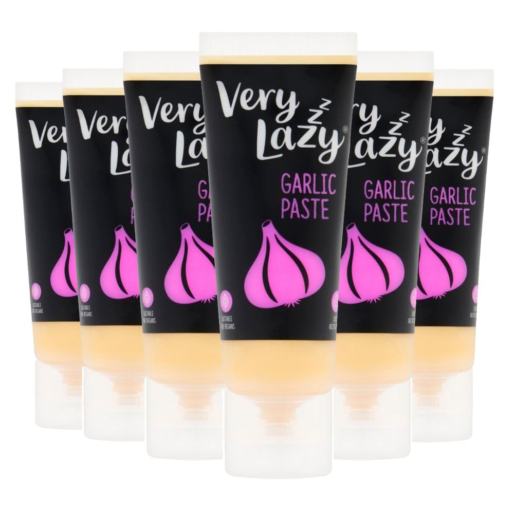 Very Lazy Garlic Paste - Quick Prep, Maximum Flavour | 75 g Tube, Pack of 6