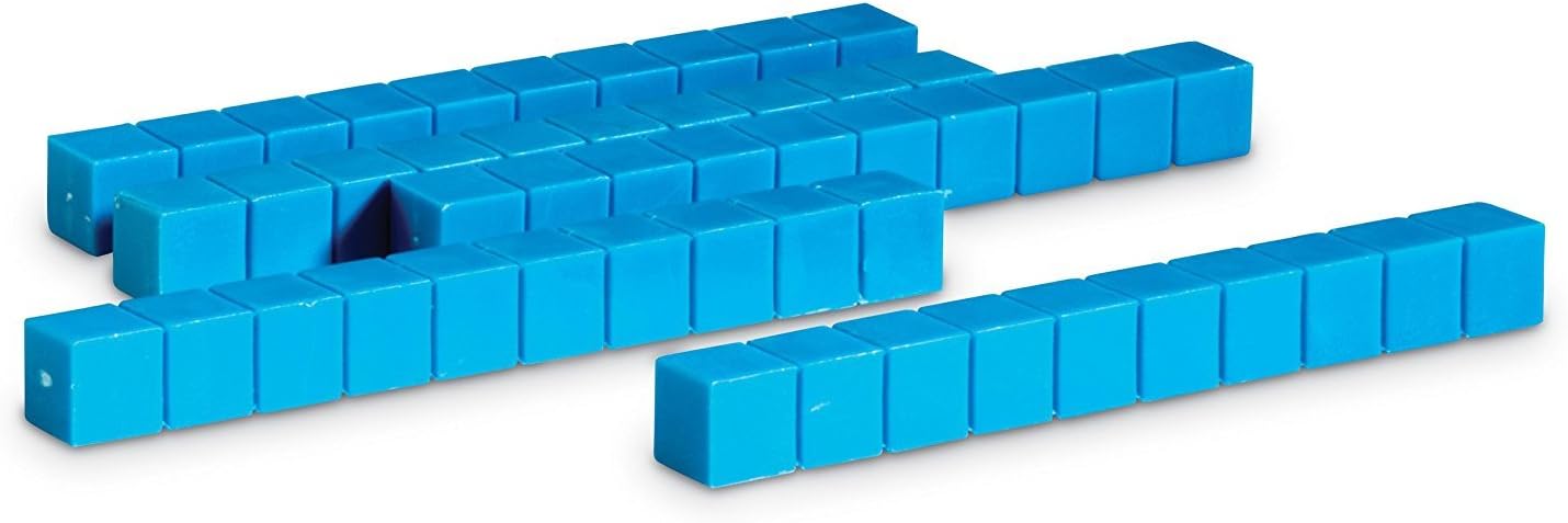 Learning Resources Grooved Plastic Base Ten Rods - Educational Math Manipulatives for Ages 6-10 1