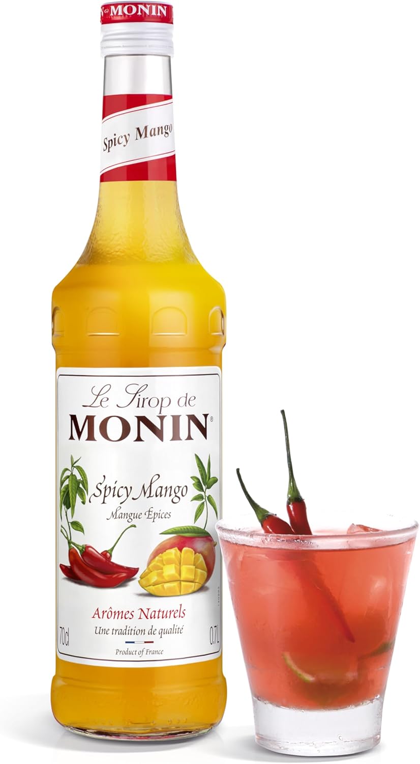 MONIN Würziger Mangosirup 700 ml – Vegan, Halal, Koscher – Cocktail- und Mocktail-Zutat