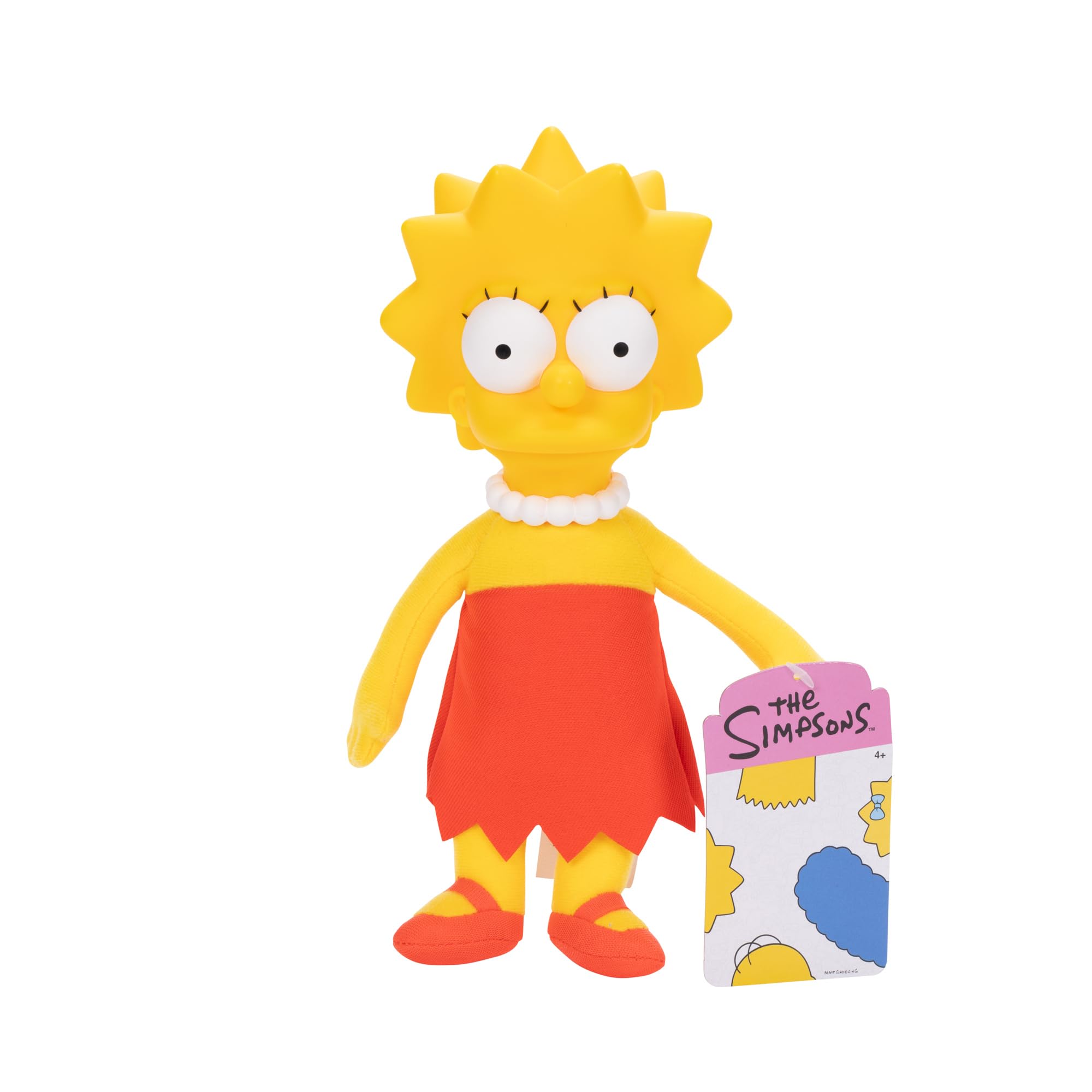 The Simpsons Lisa Plush 20cm - Officially Licensed JAKKS Pacific Soft Doll