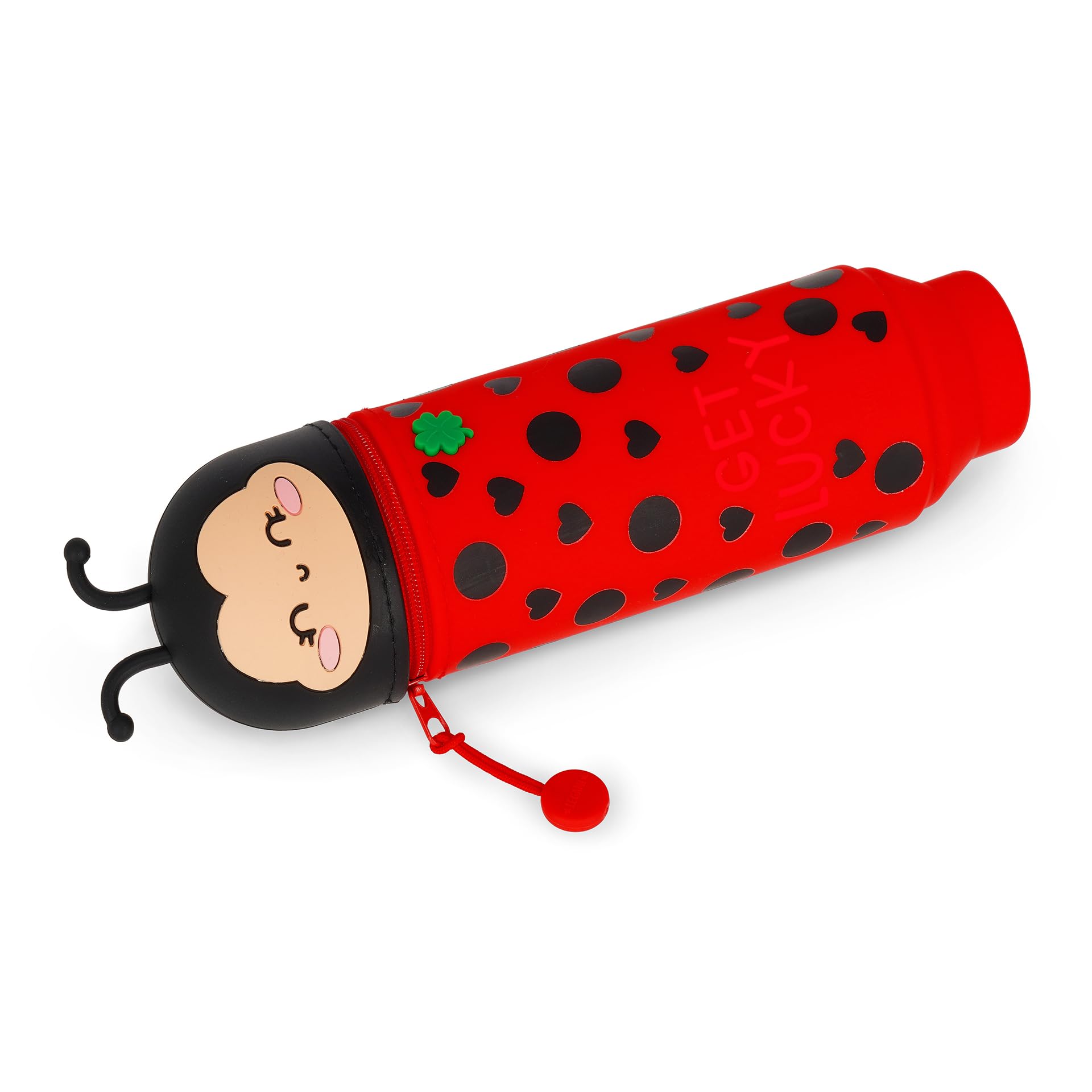 LEGAMI Kawaii Ladybug 2 in 1 Pencil Case & Desk Pen Holder | Silicone | Holds up to 15 Pens 4