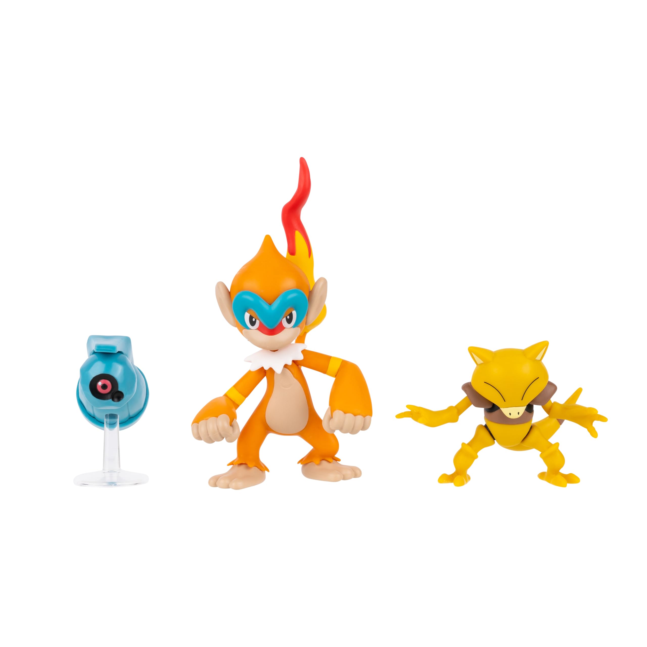 Pokémon Battle Figure 3 Pack - 2-Inch Beldum, Abra & 3-Inch Monferno, Ages 4+ 1
