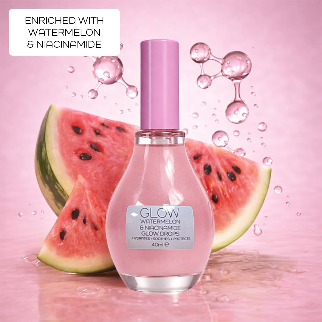 Healthpoint Glow Drops - Watermelon & Niacinamide Serum | Hydrating Brightening Primer | 40 ml