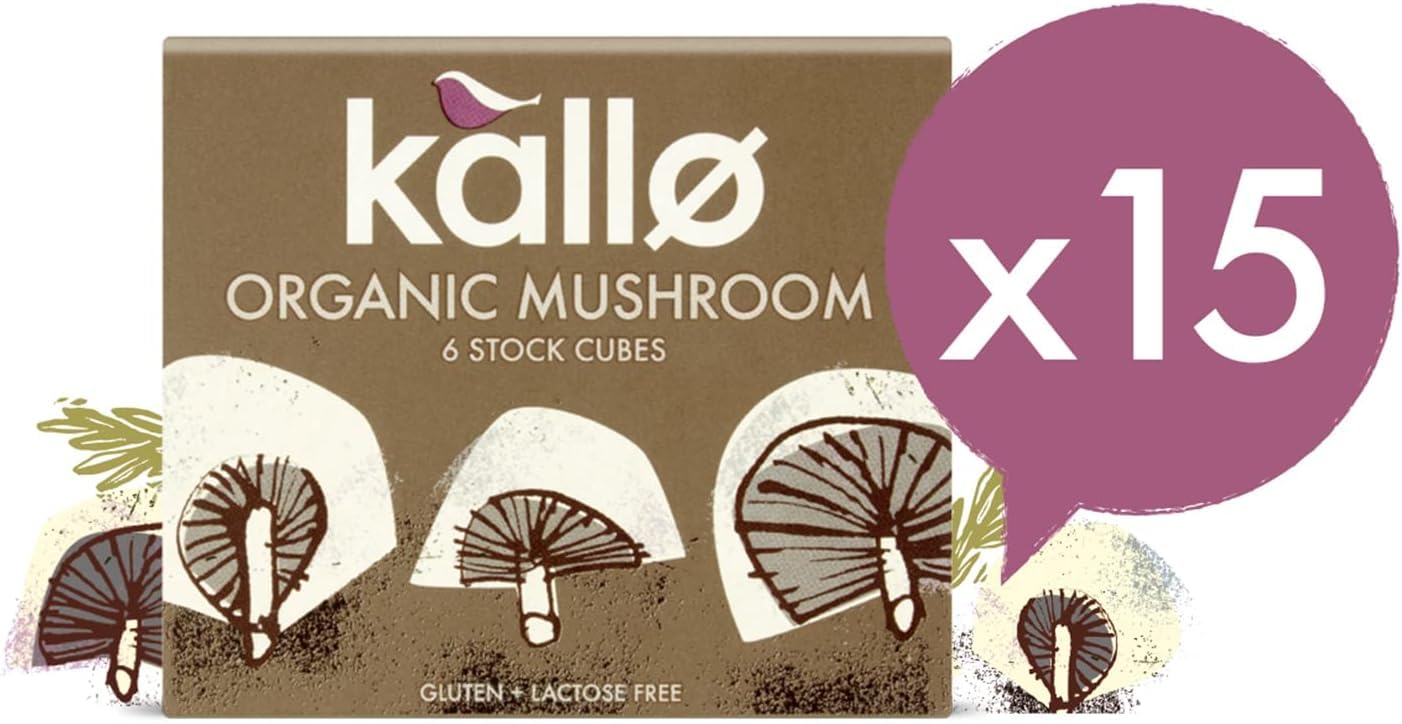 Kallo Organic Mushroom Stock Cubes - Gluten Free, Vegan & Coeliac Friendly Vegetable Stock 2