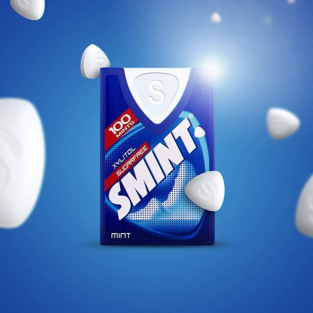 Smint Peppermint Powermints Sugar-Free Xylitol Tooth-Friendly Mints (Pack of 12, 8g Each)