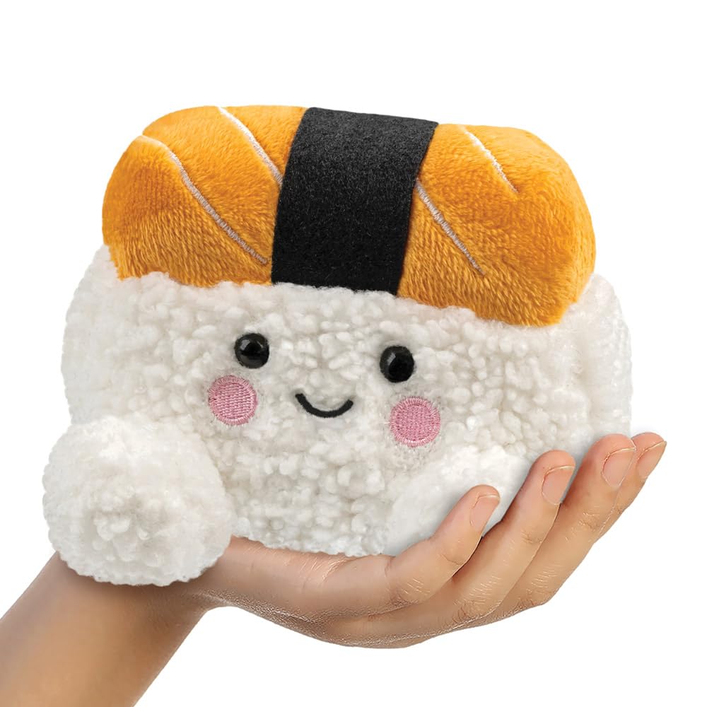 Aurora Palm Pals Suhiro Salmon Sushi Stuffed Animal - 5 Inch, White & Orange, Suitable from Birth 2