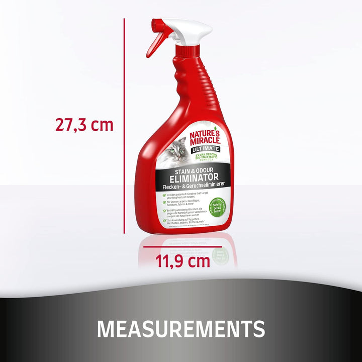 Nature's Miracle Ultimate Cat Stain & Odour Eliminator - Extra Strong Bio-Enzymatic Formula (1.03 kg)