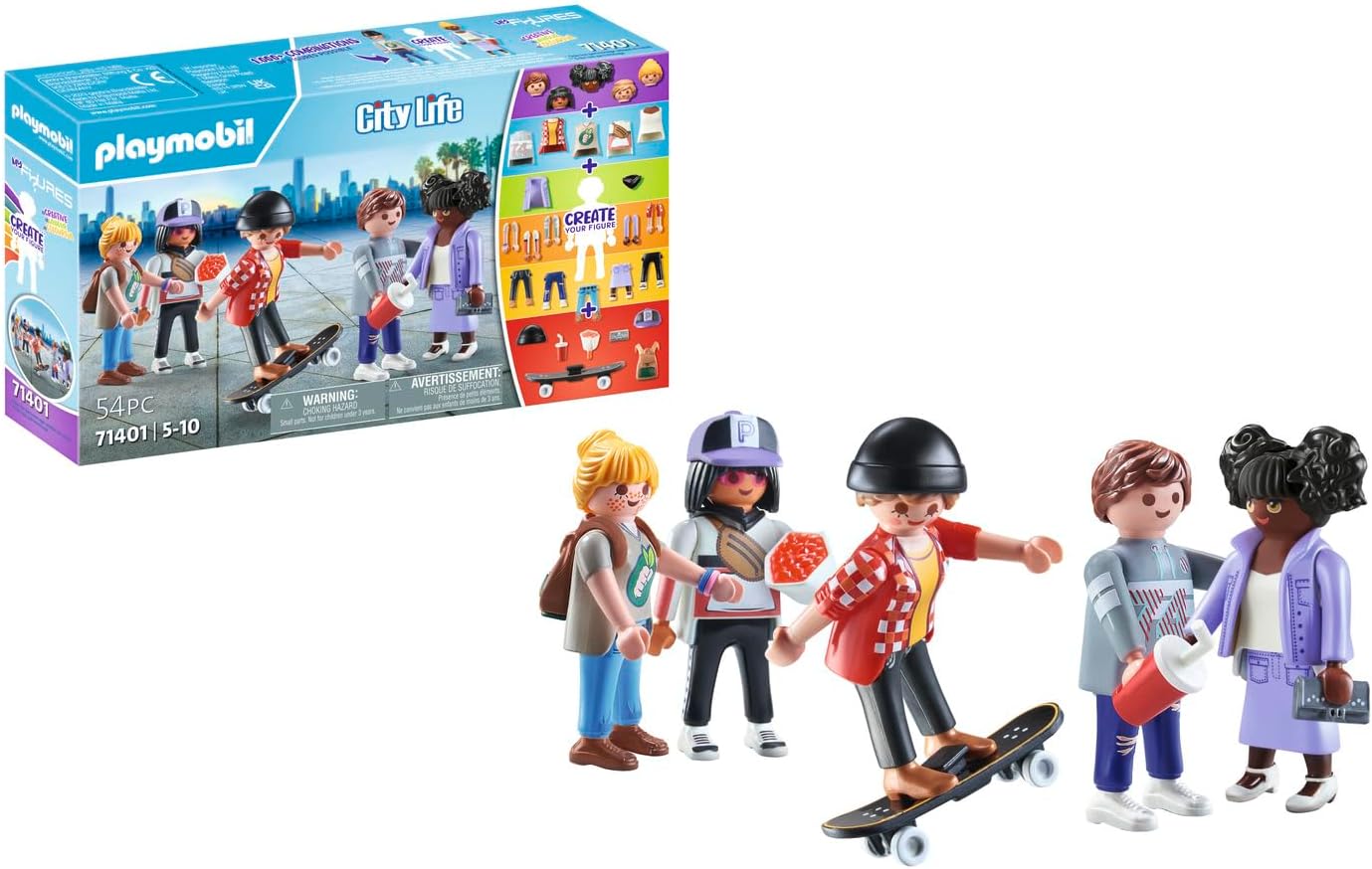 Playmobil My Figures Fashion 71401 - 54-Piece Interchangeable Playset with 5 Figures and Accessories 1