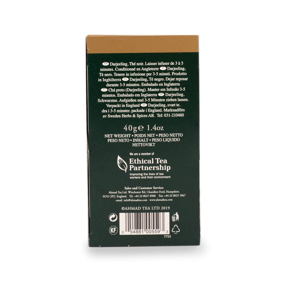 Ahmad Tea Darjeeling Tea - 20 Individually Sealed Teabags