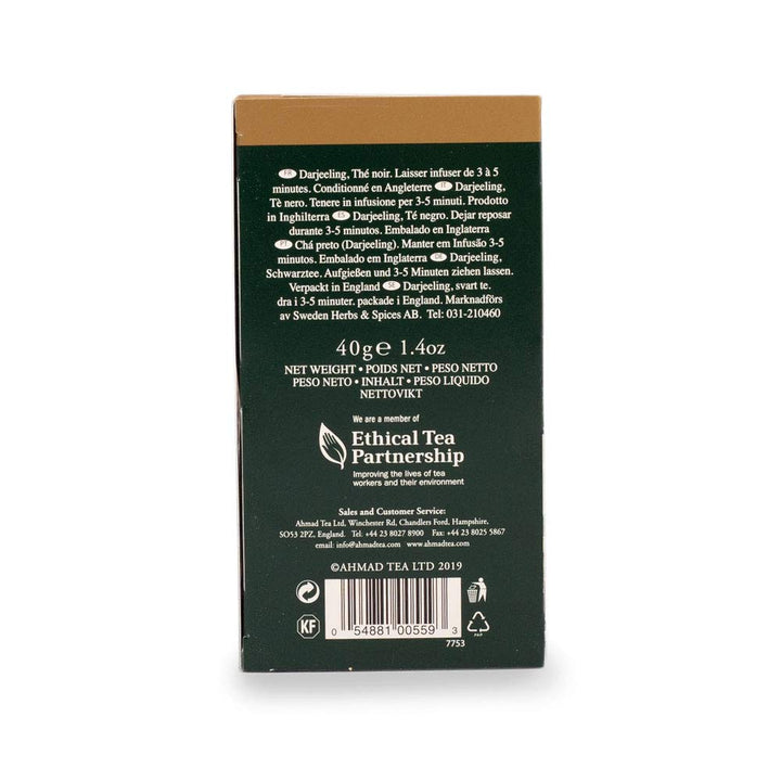 Ahmad Tea Darjeeling Tea - 20 Individually Sealed Teabags