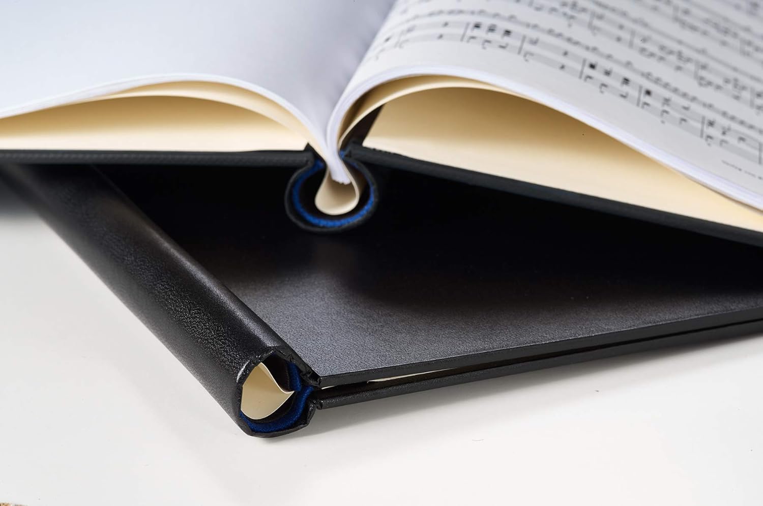 VELOFLEX Spring Binder - Leather Grain Finish | DIN A4 | Black | 150 Sheet Capacity 6