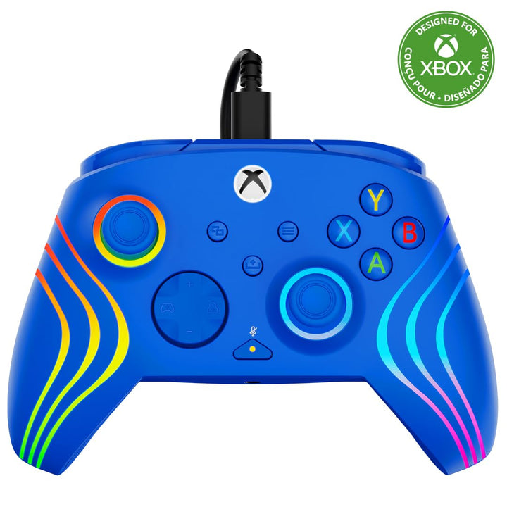 Turtle Beach Afterglow Wave Blue Wired RGB Gaming Controller for Xbox & PC