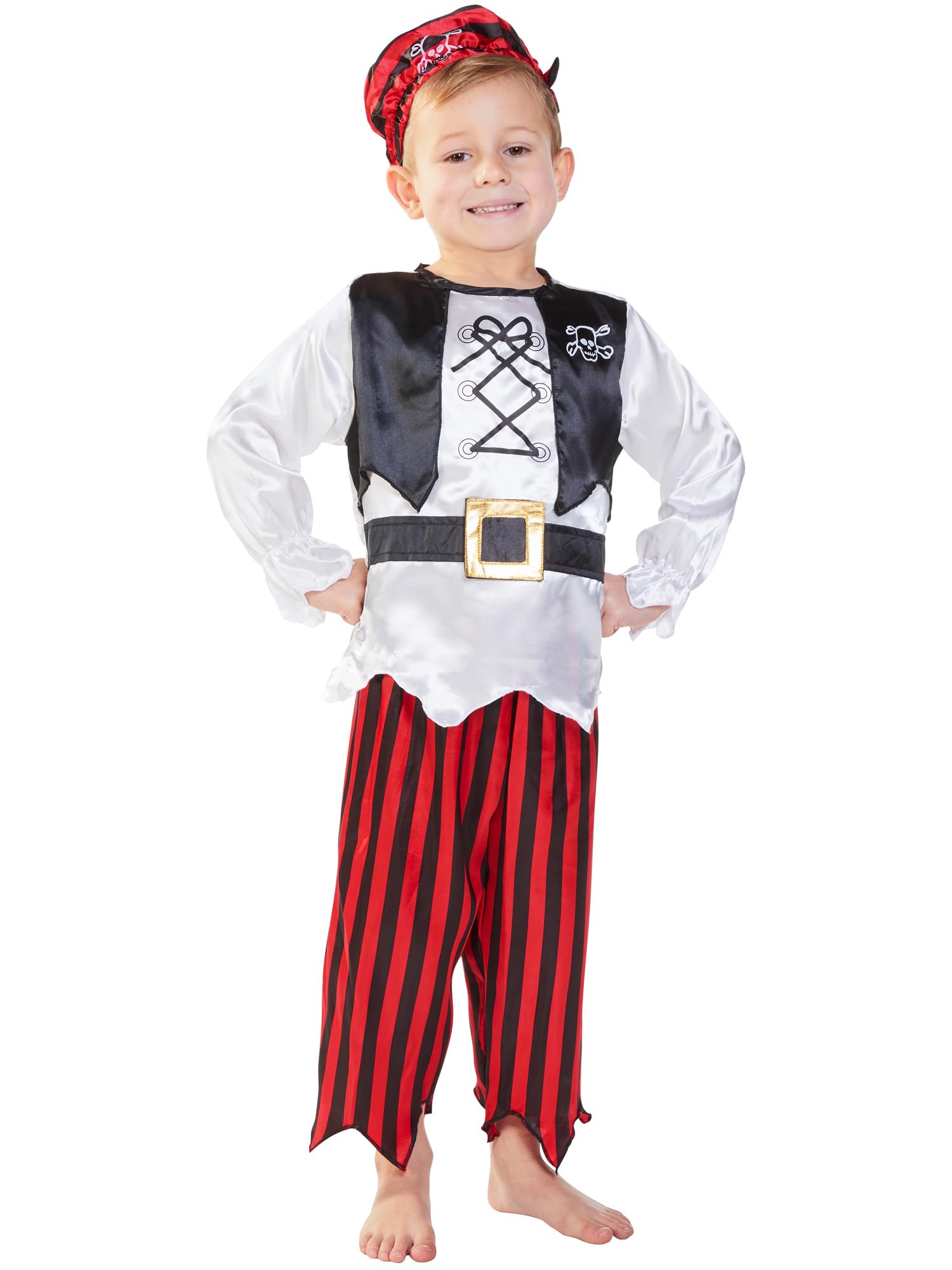 Rubies Raggy Pirate Boy Fancy Dress Costume - 7-8 Years | Polyester | Multi