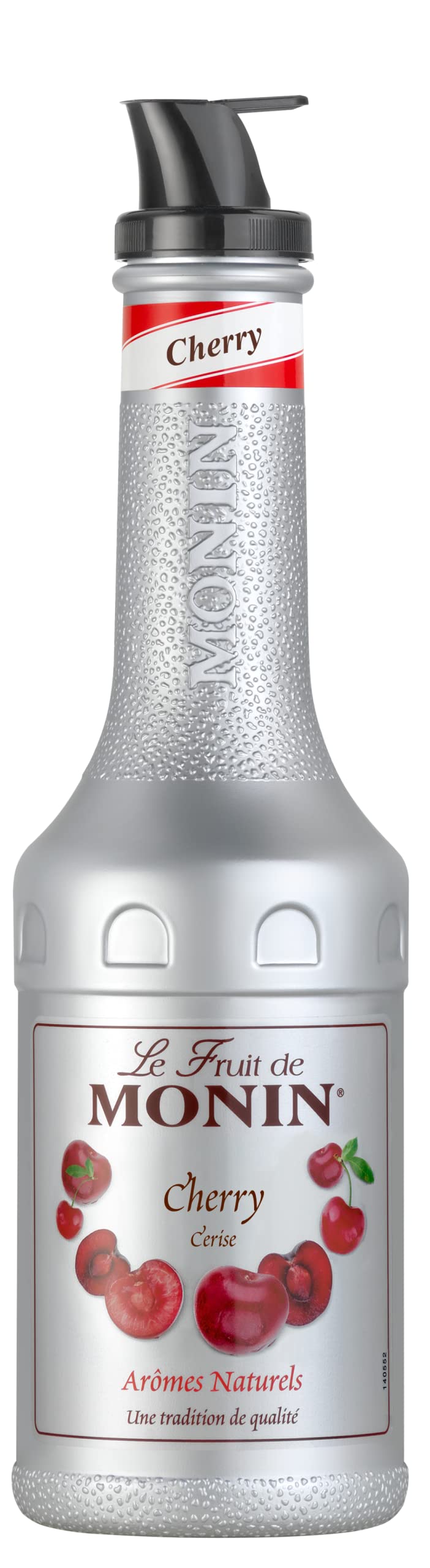 MONIN Cherry Fruit Mix Puree 1 Litre - Vegan, Allergen-Free Cocktail & Smoothie Syrup with 50.1% Real Cherry Puree