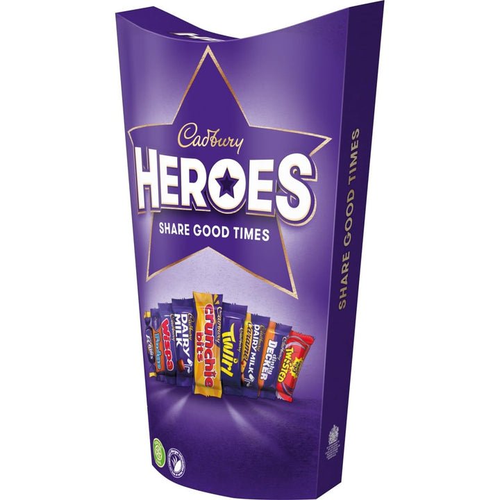Cadbury Heroes Assorted Miniature Chocolate Bars 290g Carton
