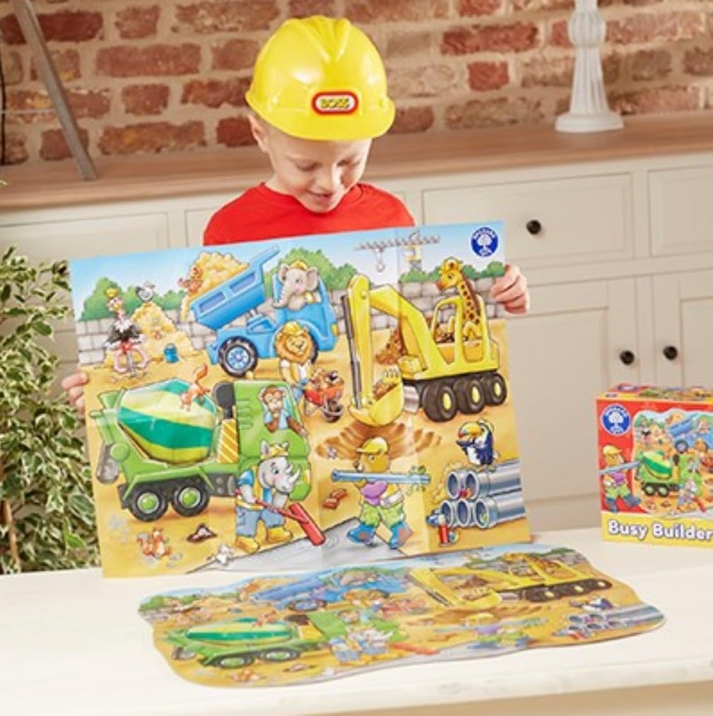 Orchard Toys Busy Builders Jigsaw Puzzle - 30-Piece Educational Construction Puzzle for Ages 3+ 5