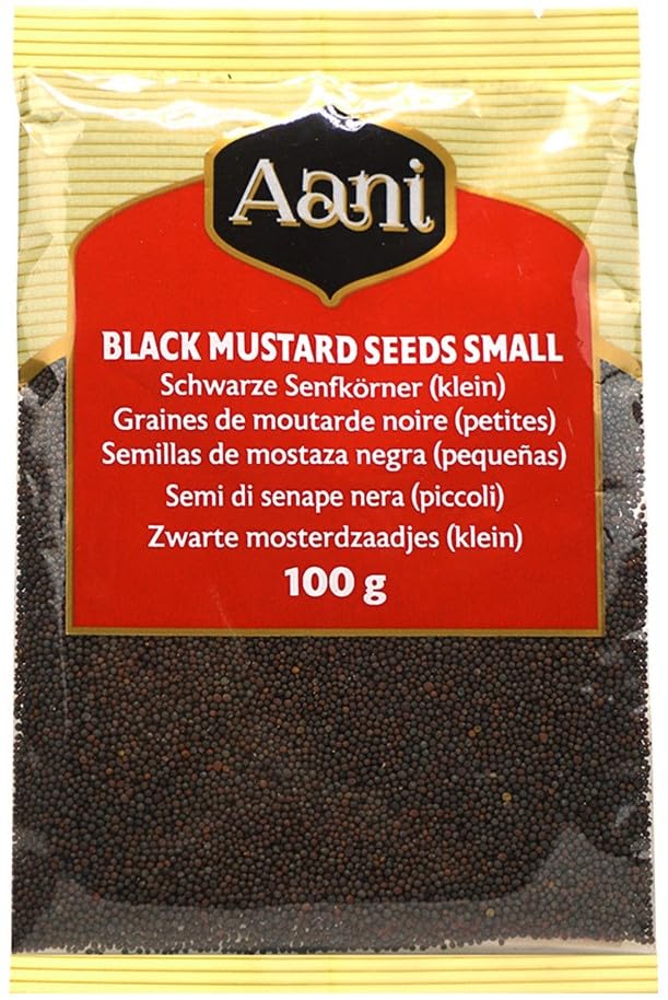 AANI Black Mustard Seeds - Whole, Pungent Flavor | 100g 1