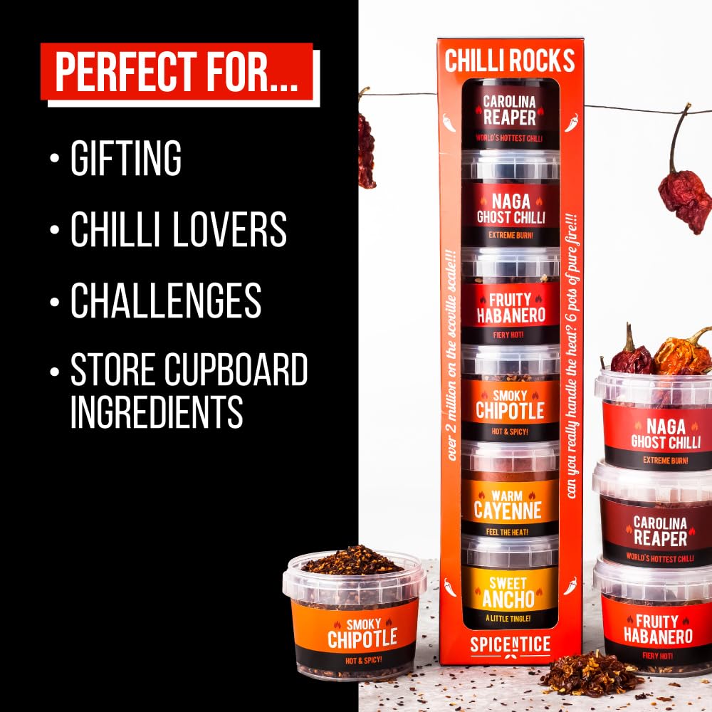 SPICE "N" TICE - Ultimate Hot Chilli Pepper Gift Set - 100% Pure Premium Chilli 6-Pack 13