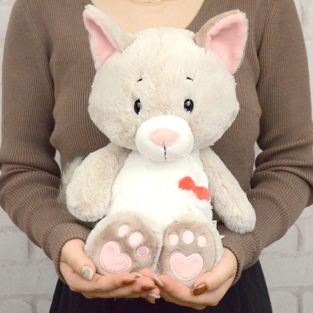 Nici Love Cat Fluffy 25cm Dangling Gray Plush - Sustainable Soft Toy 5