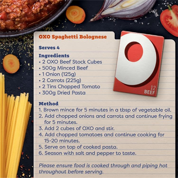 OXO Beef Stock Cubes - Rich & Savoury Flavour | 24 Cubes | 142g 4