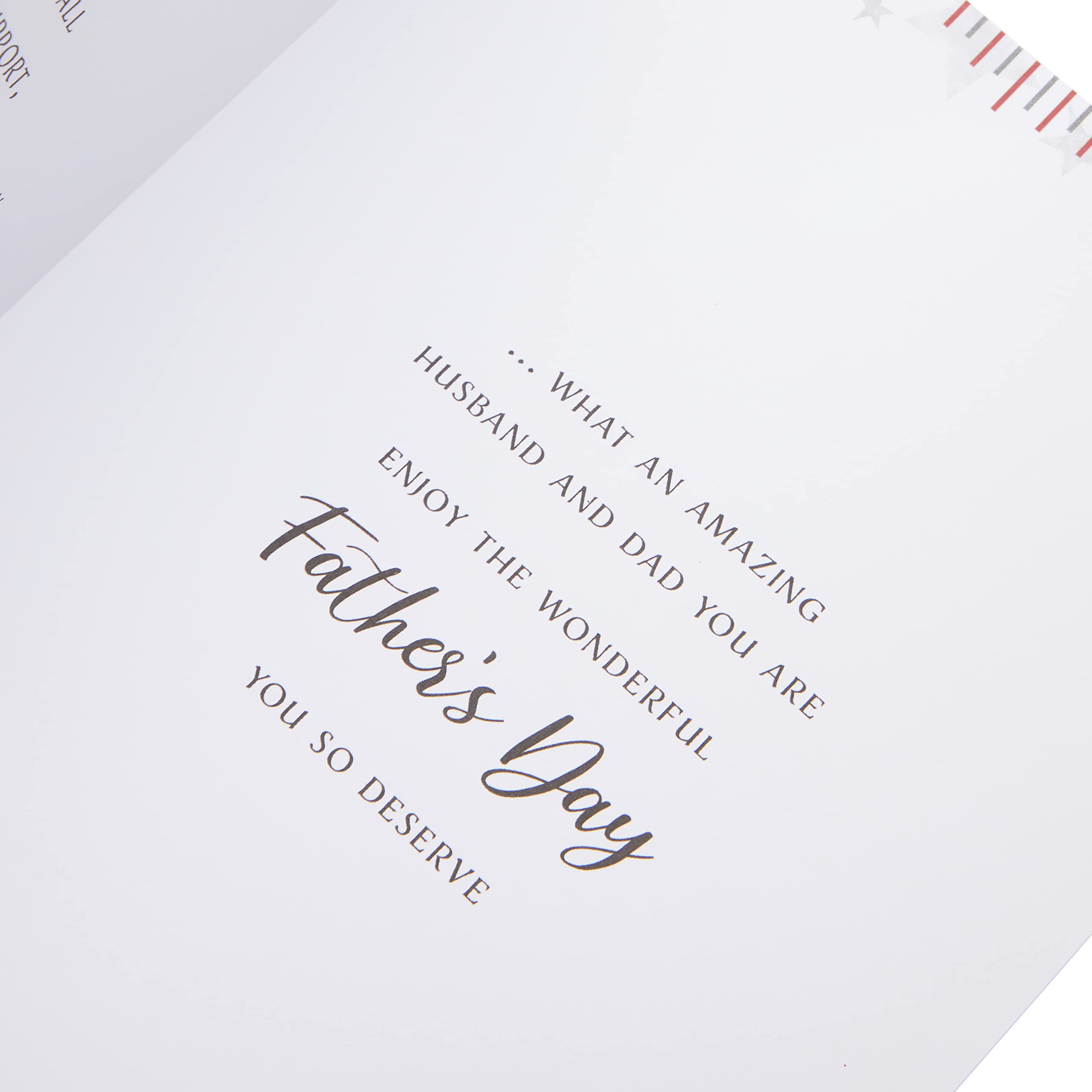 Piccadilly Greetings Husband Father's Day Card | 9 x 6 Inches | Multicolor