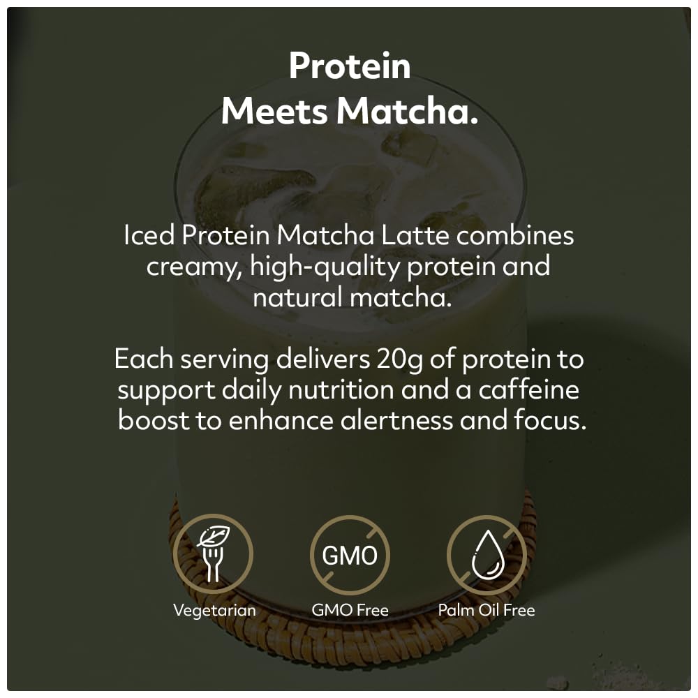 THE PROTEIN WORKS Iced Protein Matcha Latte - 20g Protein, Sugar Free | 16 Servings (500g) 4