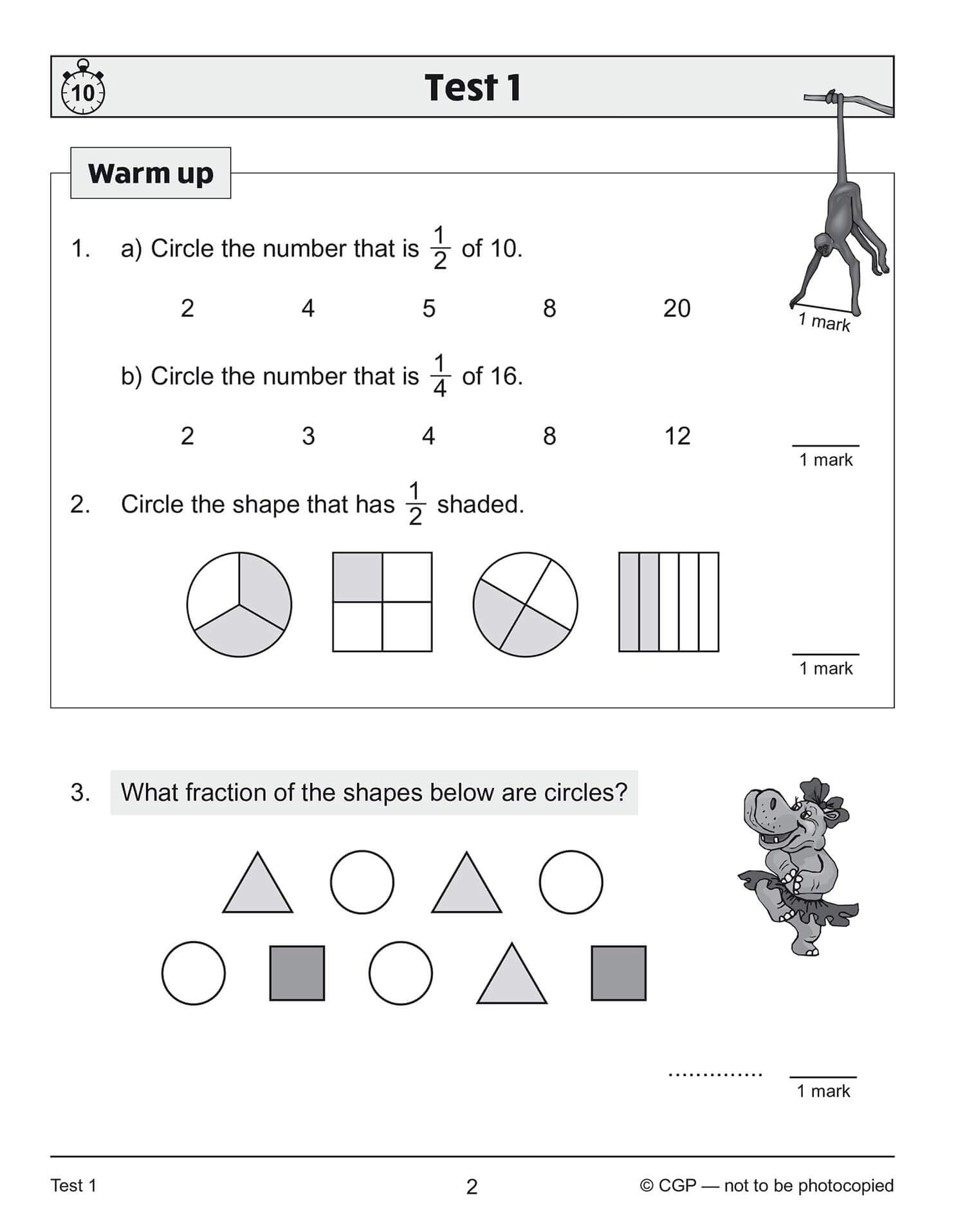 CGP Books New KS2 Maths 10-Minute Tests: Fractions & Decimals - Year 4 | Ages 8-9 | 32 Pages 2