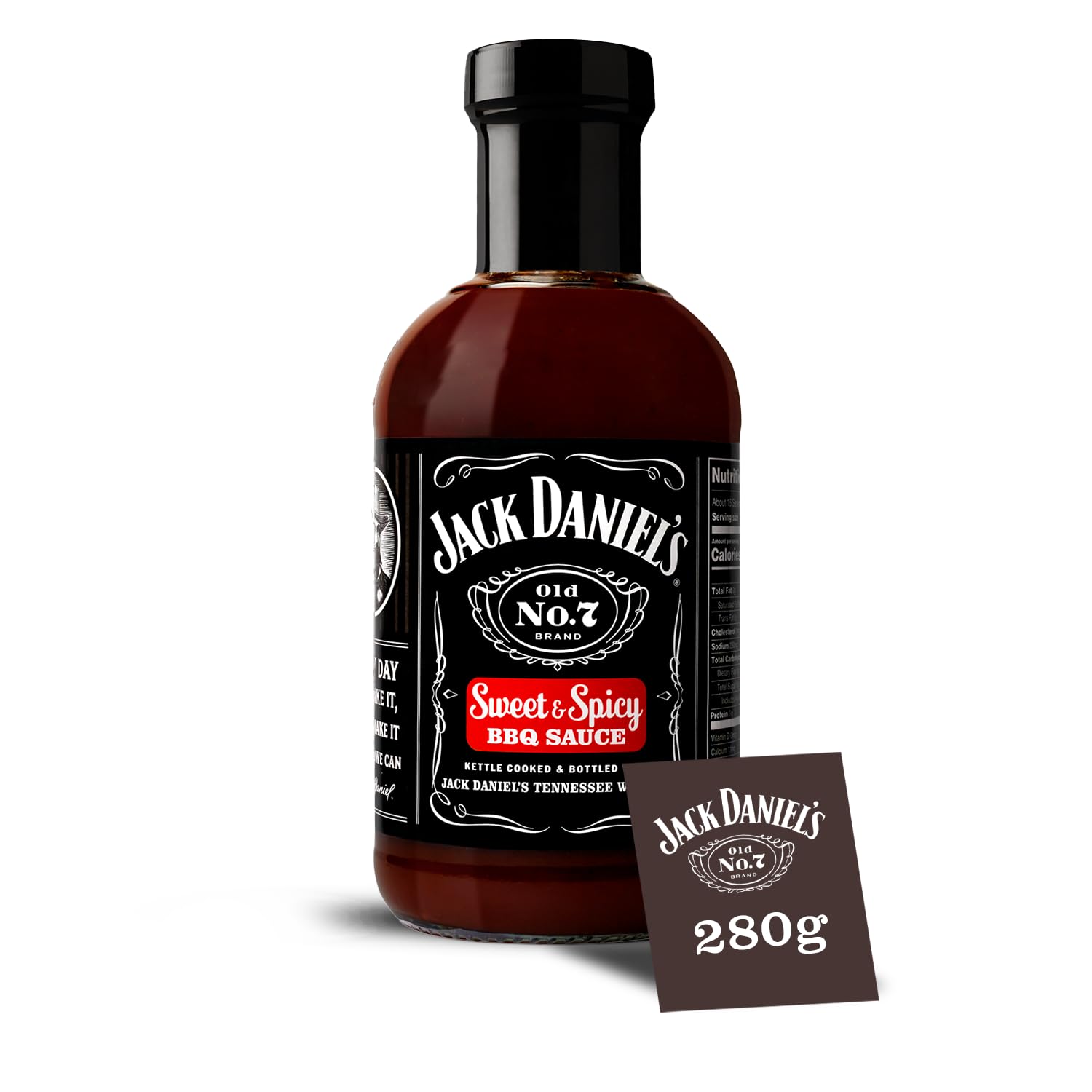 JACKDANIEL'S Sweet & Spicy BBQ Sauce - Gluten Free, 280g Bottle