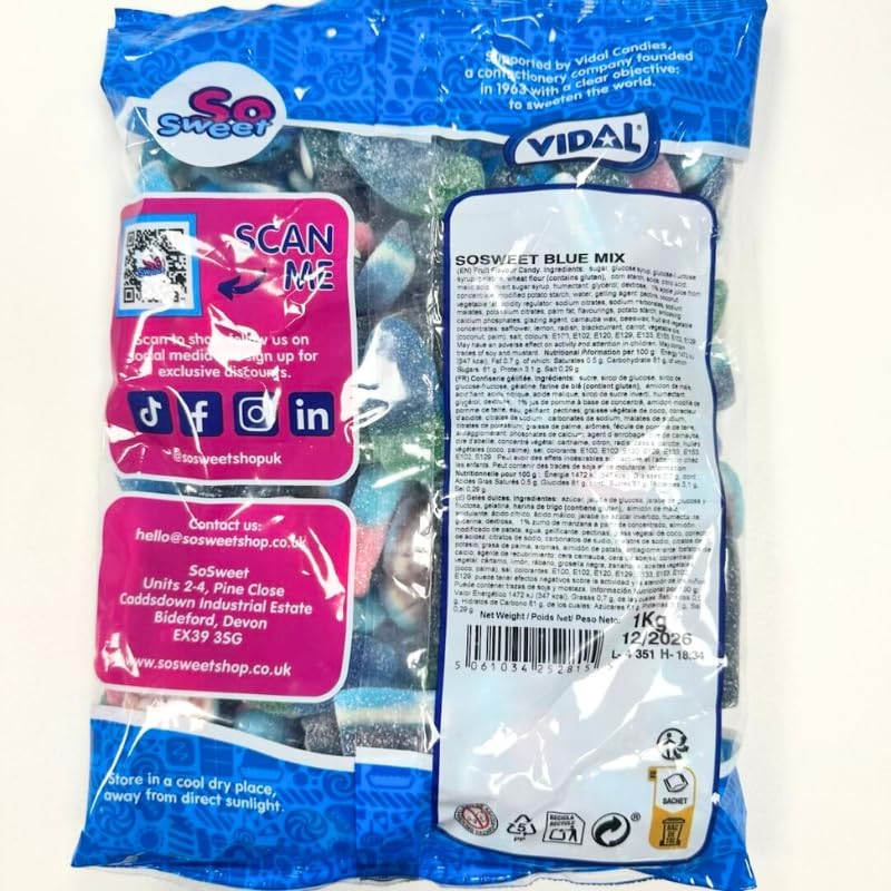 SoSweet Blue Sweet Mix – 1kg Fruity Blue-Themed Pick & Mix Sweets for Parties, Baby Showers & Events 6